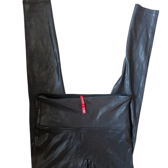 Spanx  Black Faux Leather Leggings - Picture 1 of 2
